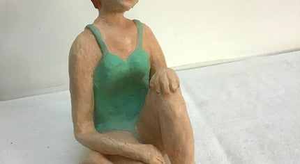 Statuette baigneuse en céramique